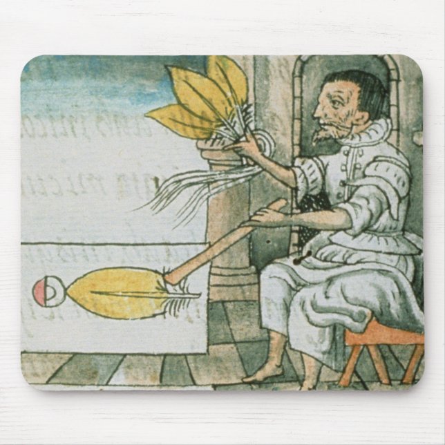 En Aztec fjäderhantverkare Musmatta (Framsidan)