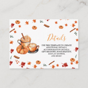 En Baby brinner i detaljer om Pumpkin Spice Baby S Tilläggskort