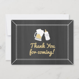 En baby bryggar baby showertack tack kort