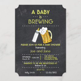 En baby bryggar inbjudningar