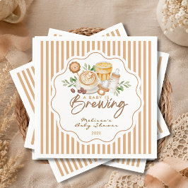 En baby brygger Coffee Latte Baby Shower Pappersservett