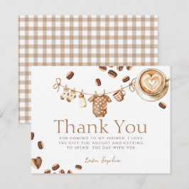 En baby brygger kaffe Baby Baby Shower Tack Kort
