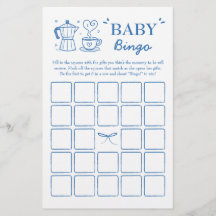 En baby brygger kaffe Baby BINGO-spel
