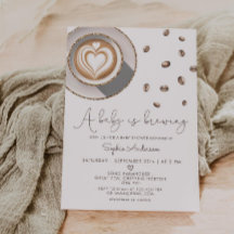En baby brygger kaffe Baby Shower