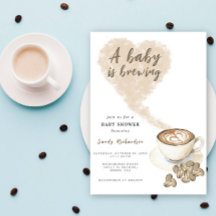 En baby brygger kaffe Baby Shower