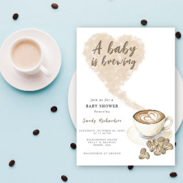 En baby brygger kaffe Baby Shower Inbjudningar