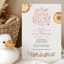 En baby brygger kaffe tema baby shower