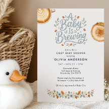 En baby brygger kaffe tema baby shower