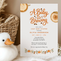 En baby brygger kaffe tema baby shower