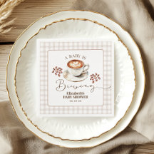 En baby brygger kaffe tema baby shower