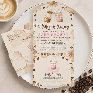 En baby brygger kaffe tjej baby shower