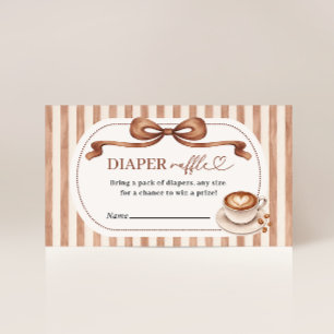 En baby brygger kaffeblöd Diaperlotteri Tilläggskort