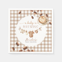 En baby brygger kaffebönor Baby Shower