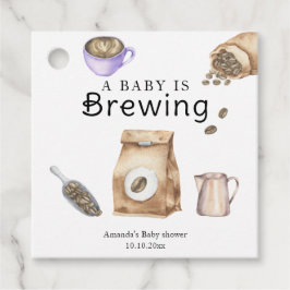 En baby brygger kaffekopp Baby Shower Gåvor Etiketter