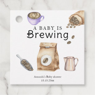 En baby brygger kaffekopp Baby Shower Gåvor Etiketter