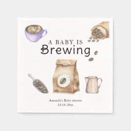 En baby brygger kaffekopp Baby Shower Pappersservett