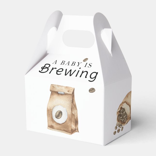En baby brygger kaffekopp baby shower presentaskar (Framsidan Sidan)