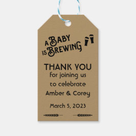 En baby bryggs baby- och ölfest souvenir presentetikett