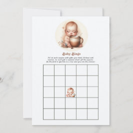En baby bryggs - Baby Shower Bingo-spel Inbjudningar