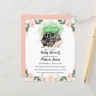 En baby bryggs Baby Shower Budget Inbjudan