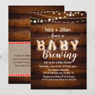 En baby bryggs baby shower inbjudan