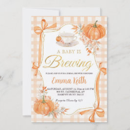 En baby bryggs baby shower-inbjudan | Höst Pu Inbjudningar