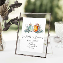 En baby bryggs baby shower minimalist