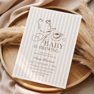 En baby bryggs - babyfirande inbjudningar