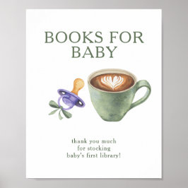 En baby bryggs Böcker för bebis Poster