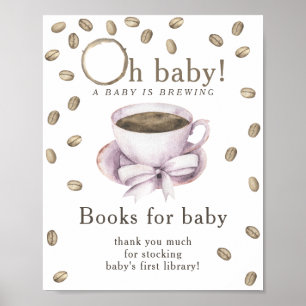 En baby bryggs Böcker för bebis Poster