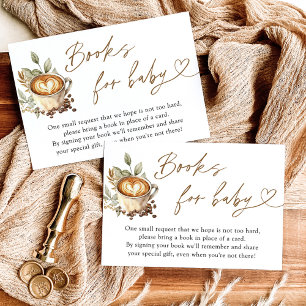 En baby bryggs - böcker till bebis-kort, Kaffe Bab Inbjudningar