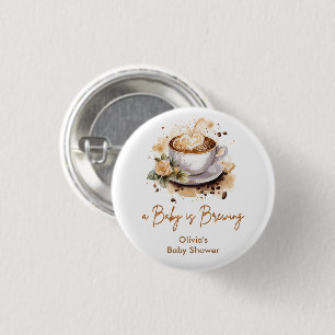 En baby bryggs brun kaffe Baby Shower Knapp