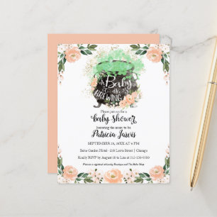 En baby bryggs - Budget inbjudan till baby shower