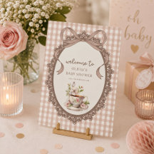 En baby bryggs Gingham Kaffe Baby Shower