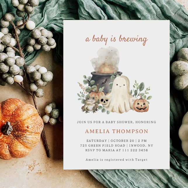 En baby bryggs Halloween Baby Shower Inbjudningar (Skapare uppladdad)