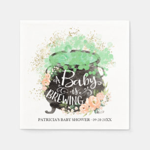 En baby bryggs Halloween-flicka Baby Shower Servet Pappersservett