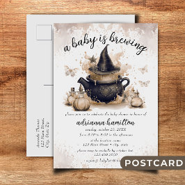 En baby bryggs Neutral Halloween Baby Shower Vykort
