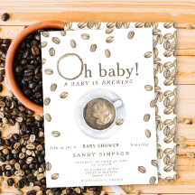 En baby bryggs Oh Baby Kaffebohnen Baby Shower