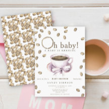 En baby bryggs Oh Baby Kaffebohnen Baby Shower