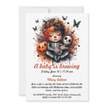 En baby bryggs, Orange Halloween Baby Shower