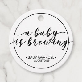 En Baby bryter svart och vit babyskiss Gåvor Etiketter