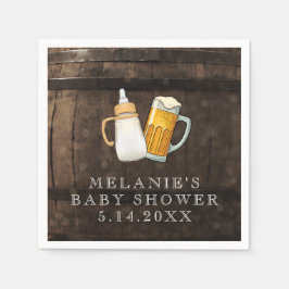 En Baby håller på att blåsa babyskabruk Pappersservett