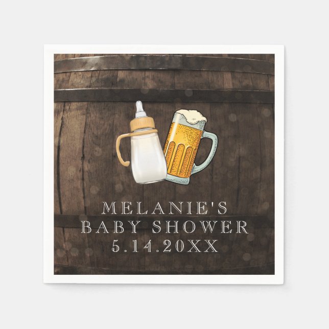 En Baby håller på att blåsa babyskabruk Pappersservett (Framsidan)