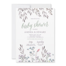 En Baby Shower-inbjudan för vildblomsbröllop