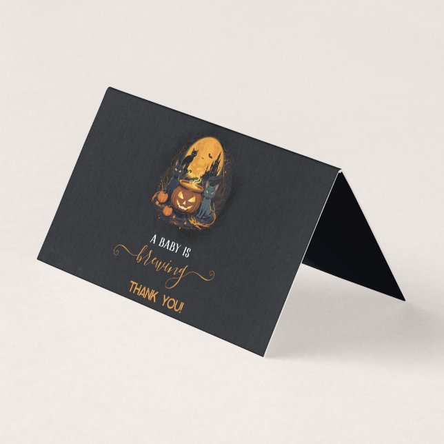 En babys stund är kommen söta Halloween-babygille  Kort (Framsida)