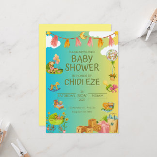 En babyskor Firande Inbjudningar