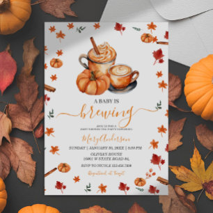 En babyskor för babykaffe av Pumpkin Spice Coffee Inbjudningar