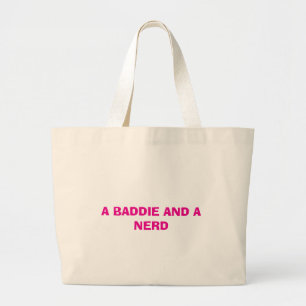 En baddie och en Nerd Tote Jumbo Tygkasse