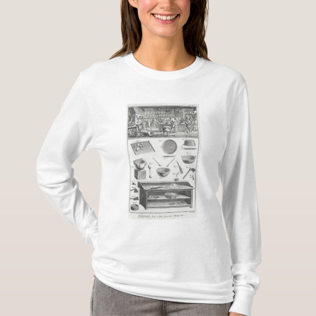 En bagare kök och utrustning, från 'Encycloen Tee (Framsida)