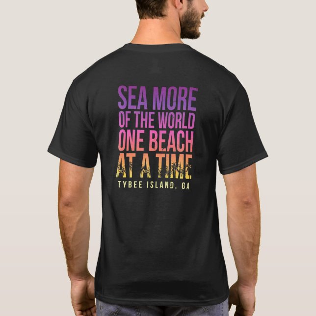 En båge åt gången Tybee Island Sommar Georgia Tr T Shirt (Baksida)
